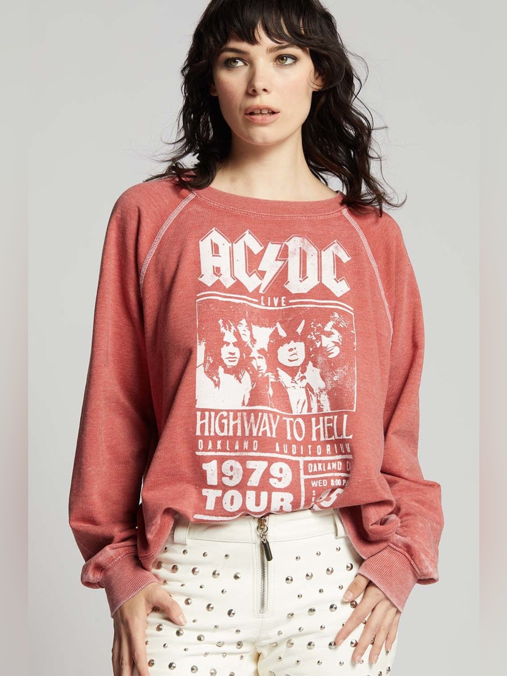 AC/DC 1979 Highway To Hell Oakland CA Sweatshirt RECYCLED KARMA